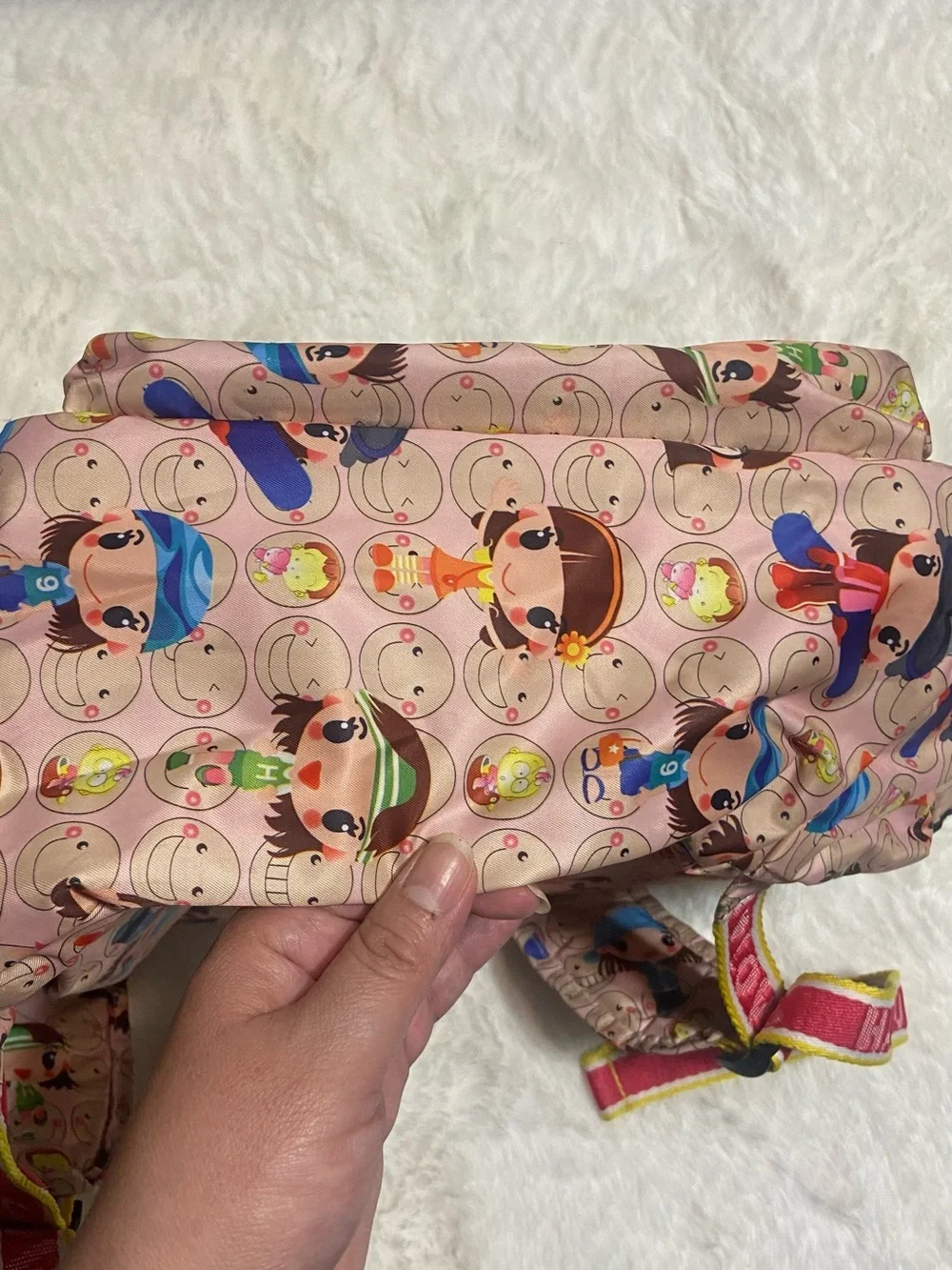 Vintage Harajuku Lovers Pink Backpack Y2K Gwen Stefani Charecter Print Bag